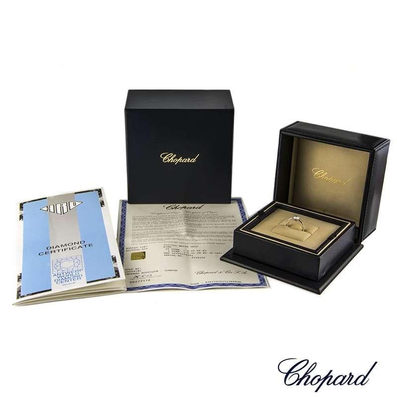 Women's Chopard White Gold Diamond Ring 1.01ct D/VS2 For Sale