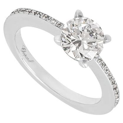 Chopard White Gold Diamond Ring 1.01ct D/VS2 For Sale