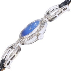 Chopard White Gold Diamonds and Lapis Dial Ladies Wristwatch