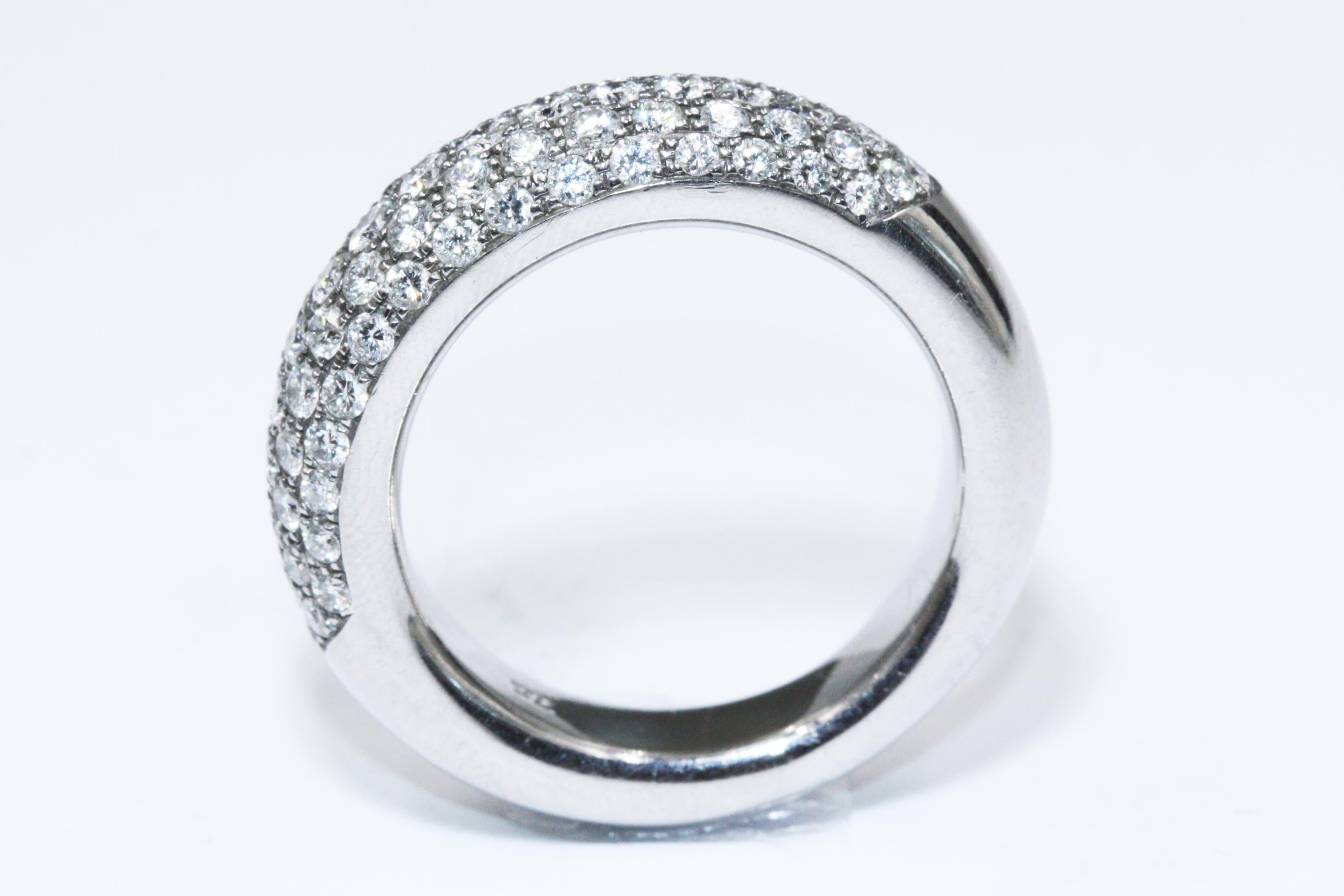 Women's Chopard White Gold Diamonds Ring For Sale