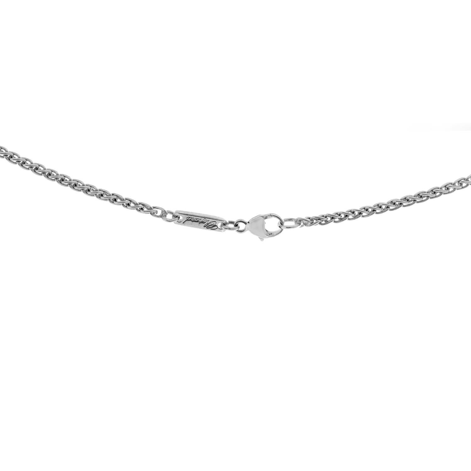 Women's Chopard White Gold Floating Diamond Heart Necklace
