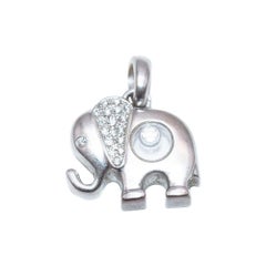 Chopard White Gold Happy Diamond Elephant Pendant