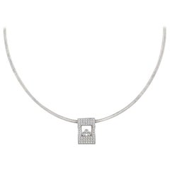 Chopard White Gold Happy Diamonds Choker Necklace