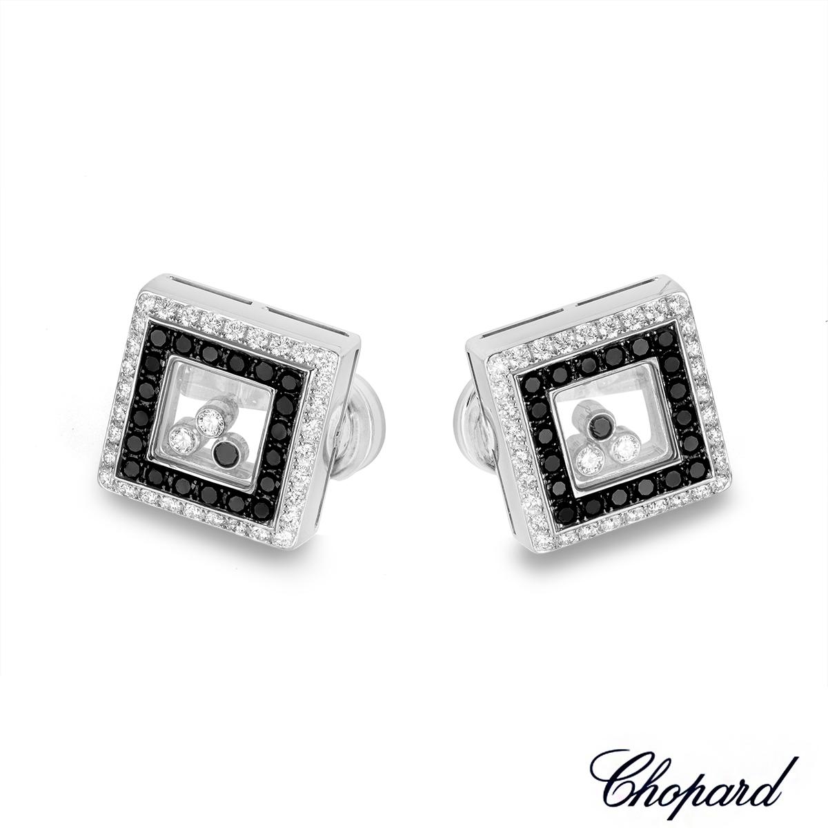 Chopard White Gold Happy Diamonds Earrings 84/3684-1001 In New Condition For Sale In London, GB