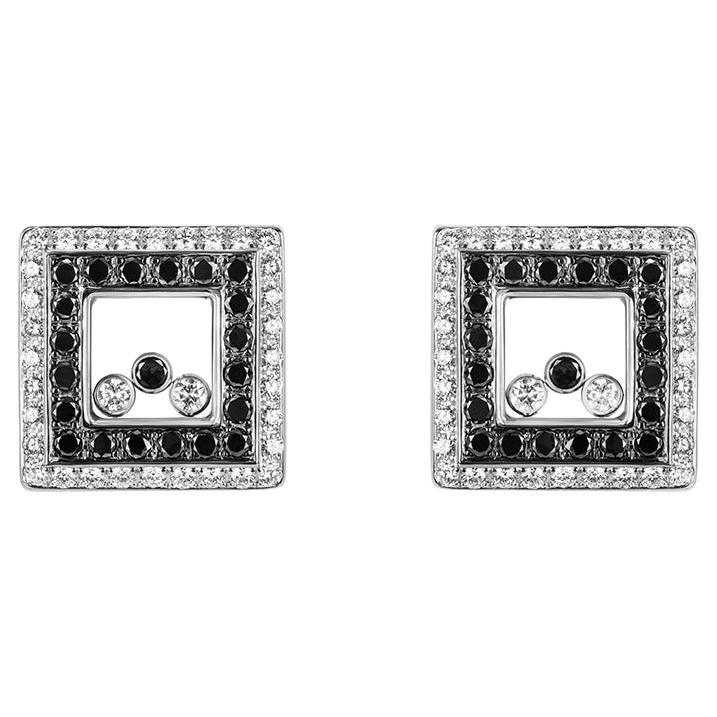 Chopard White Gold Happy Diamonds Earrings 84/3684-1001 For Sale