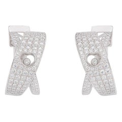 Chopard White Gold Happy Diamonds Earrings