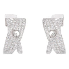 Chopard White Gold Happy Diamonds Earrings