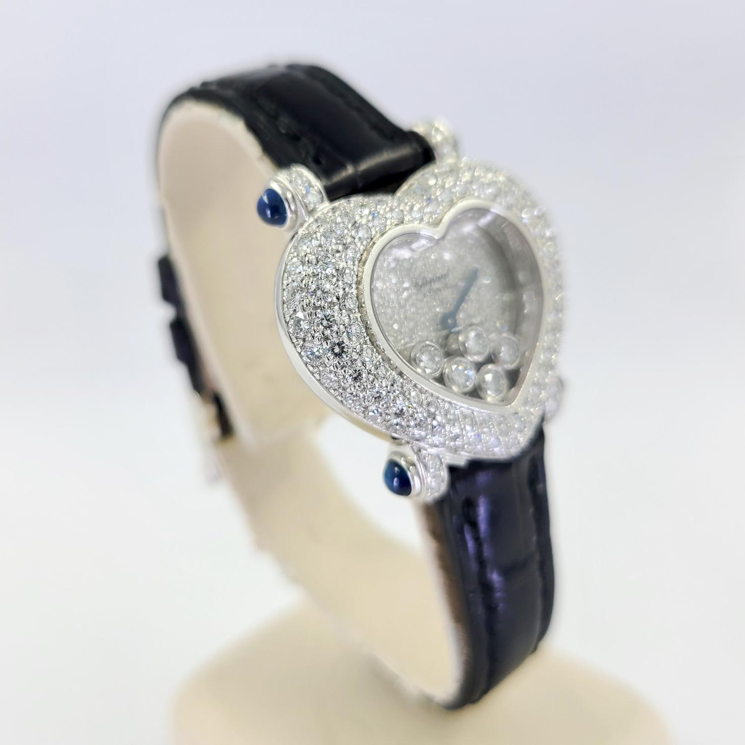 Chopard White Gold Happy Diamonds Heart Wristwatch 1
