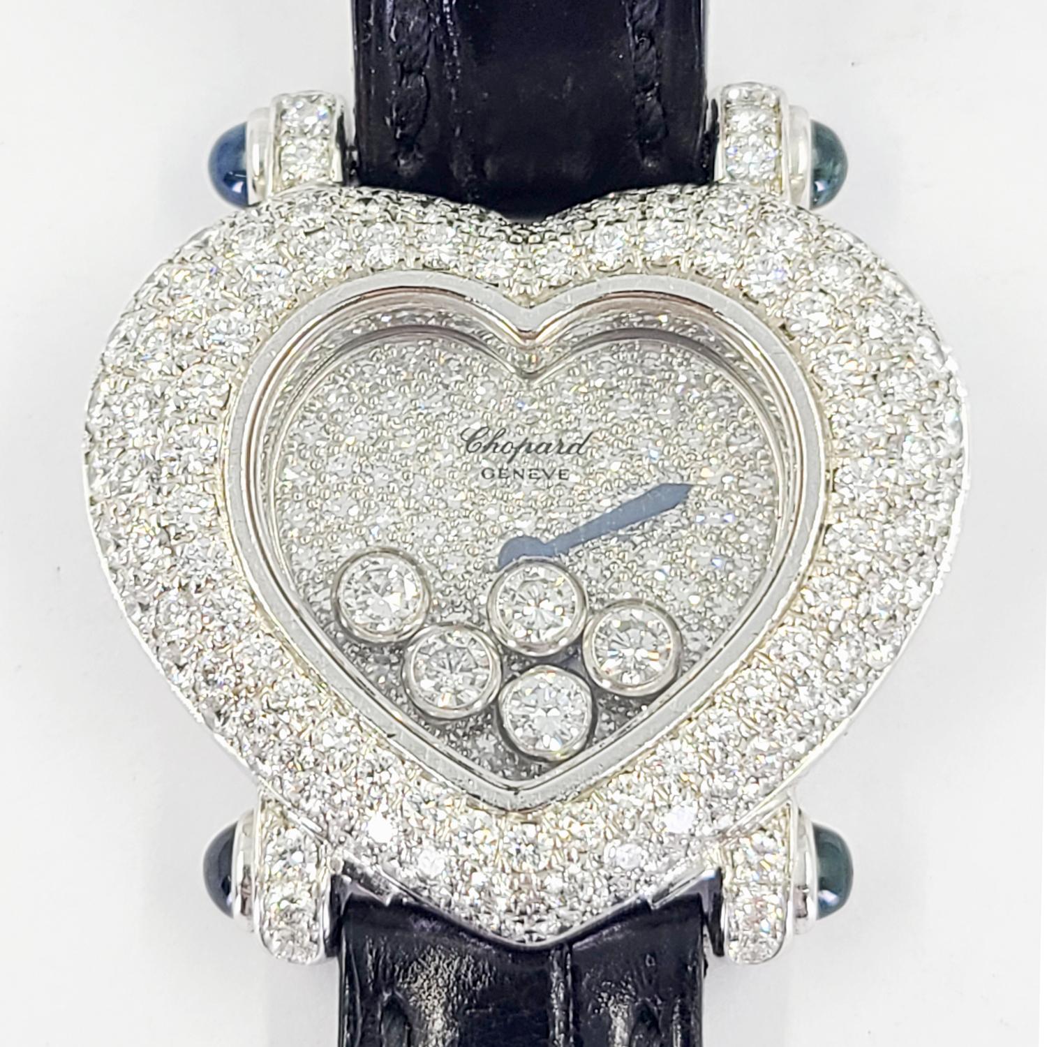 Chopard White Gold Happy Diamonds Heart Wristwatch 2