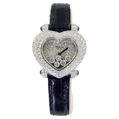 Chopard White Gold Happy Diamonds Heart Wristwatch