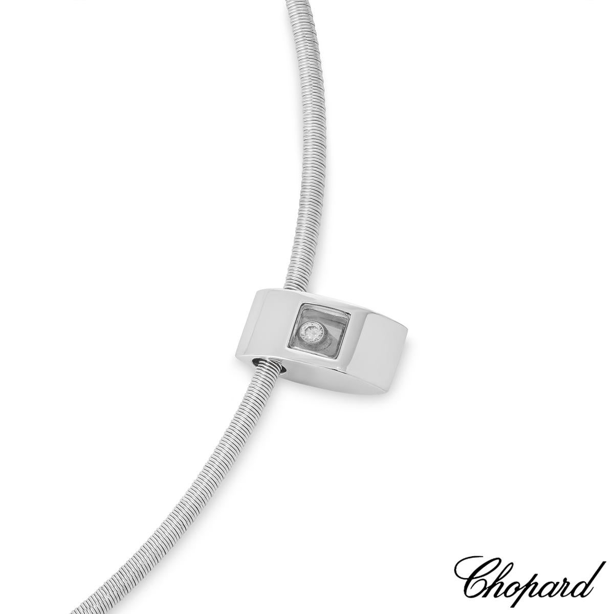 Taille ronde Chopard Pendentif Happy Diamonds en or blanc 79/3035-20 en vente
