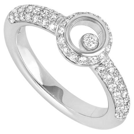 Chopard White Gold Happy Diamonds Ring 82/2902-1109 For Sale