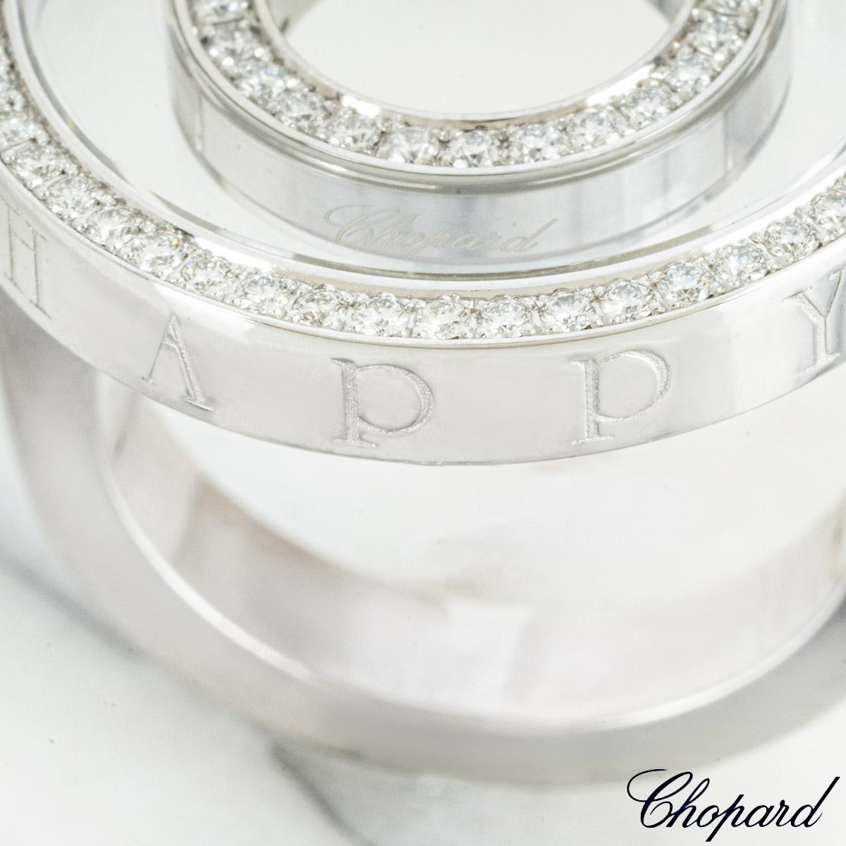 Chopard White Gold Happy Diamonds Ring 82/6244-020 In Excellent Condition For Sale In London, GB