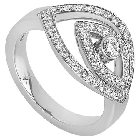 Chopard White Gold Happy Spirit Diamond Ring 82/5655-1109 For Sale