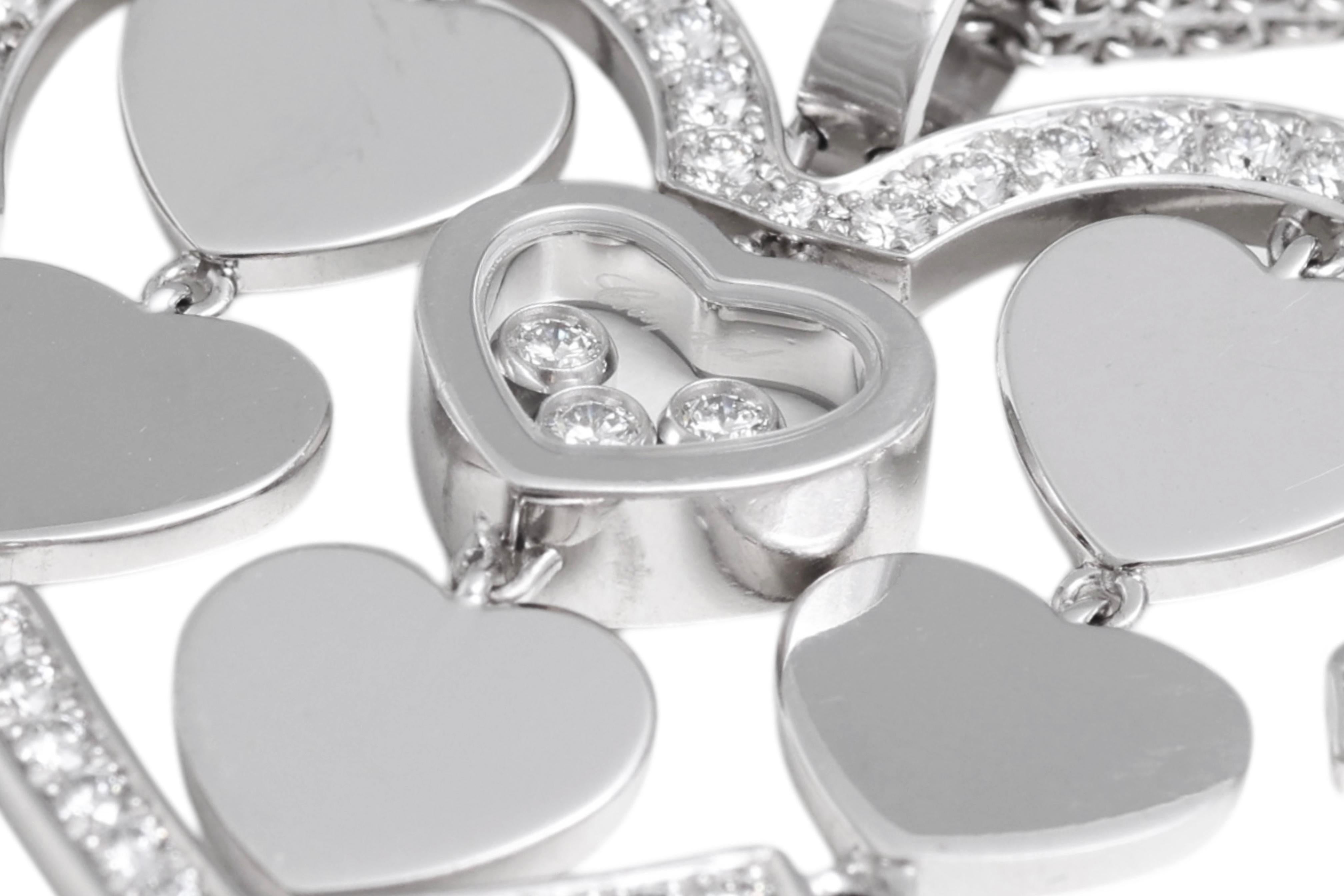 Chopard White Gold Heart, Diamonds Pendant Amore Collection For Sale 5