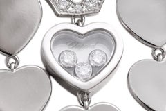 Chopard White Gold Heart, Diamonds Pendant Amore Collection