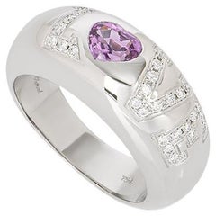 Chopard White Gold Pink Sapphire & Diamond Love Ring 82/2000/11