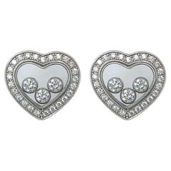 CHOPARD White Gold, Sapphire Crystal and Diamond Earrings
