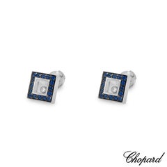 Pendientes Chopard Oro Blanco Zafiro Happy Diamonds 83/2896-1008