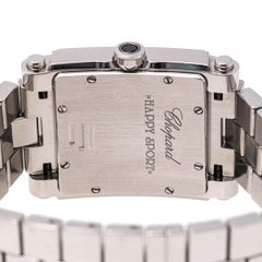 Chopard White Stainless Steel Diamond Happy Sport Square Women's Wristwatch 30mm