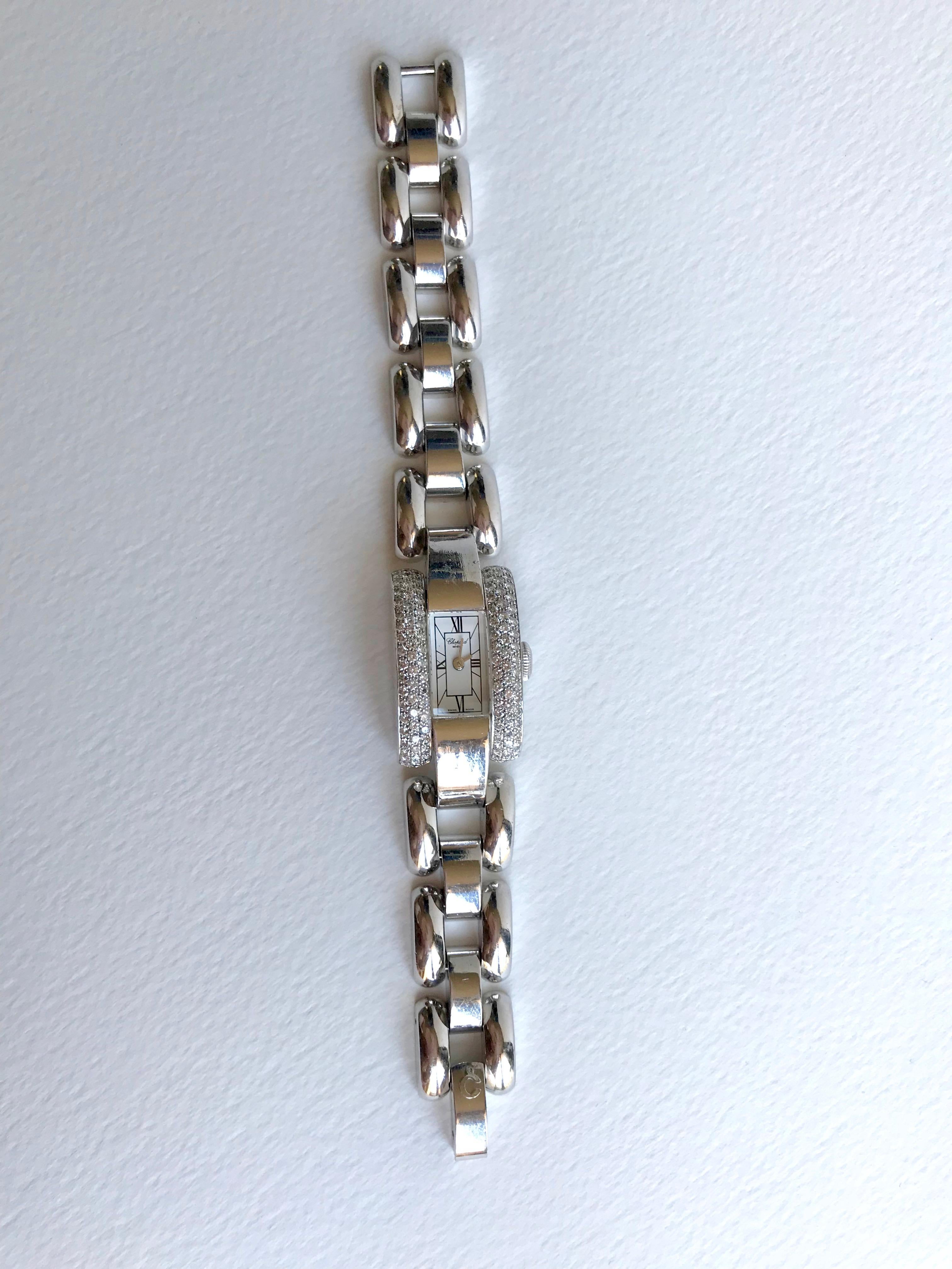 Chopard Armbanduhr aus 18 Karat Gold und Diamanten, Modell La Strada im Angebot 1