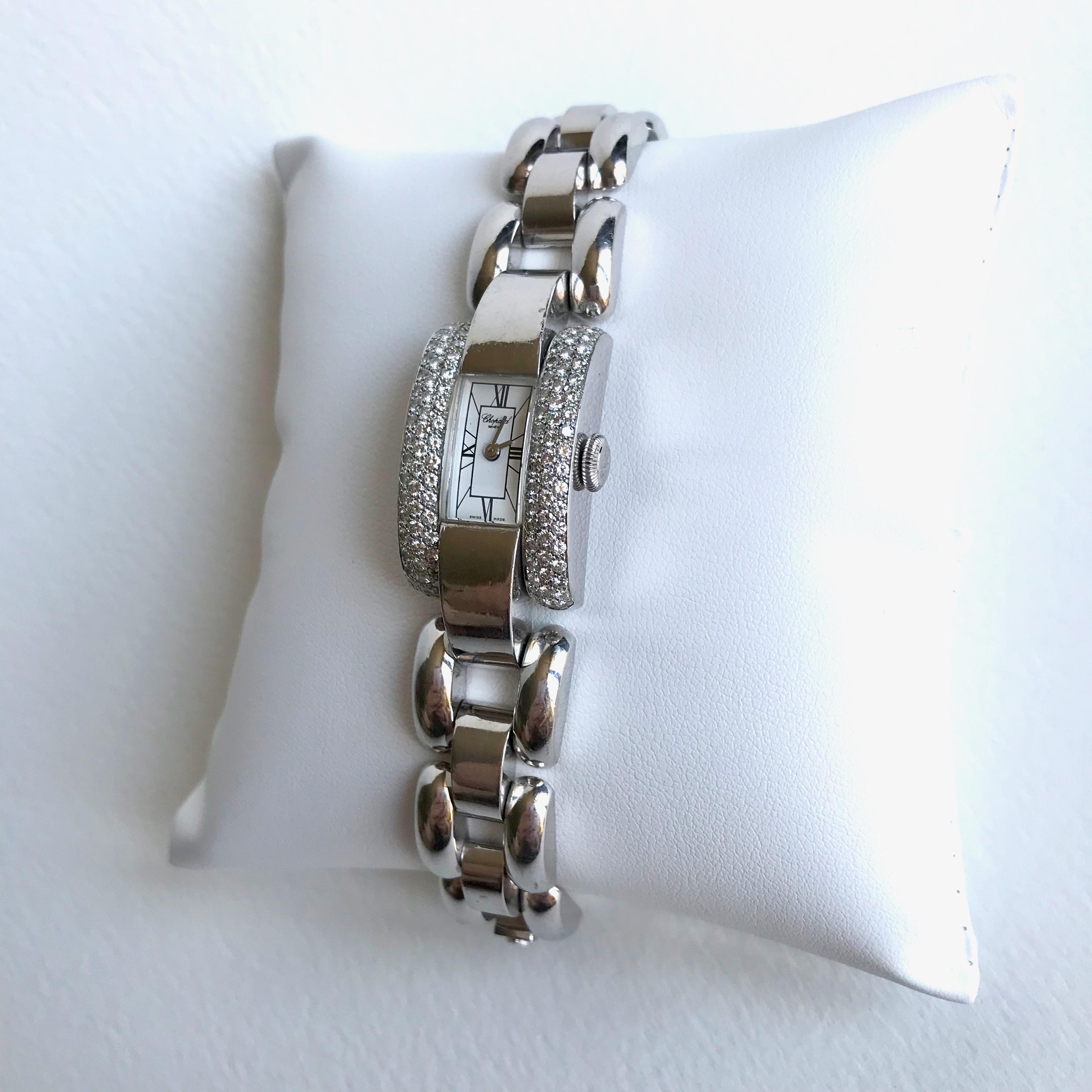 Chopard Armbanduhr aus 18 Karat Gold und Diamanten, Modell La Strada im Angebot 2