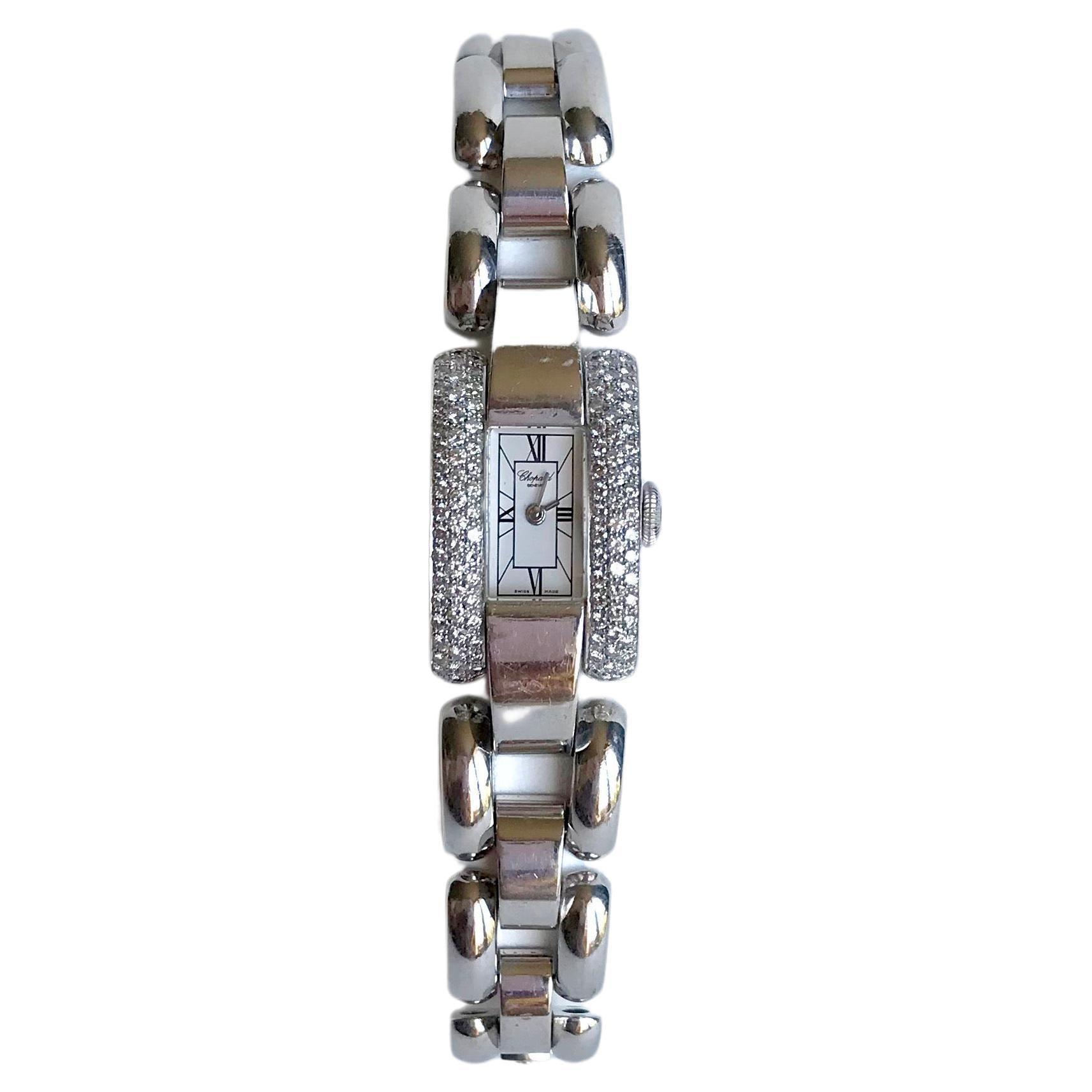 Chopard Wristwatch in 18K Gold and Diamonds, La Strada Model For Sale
