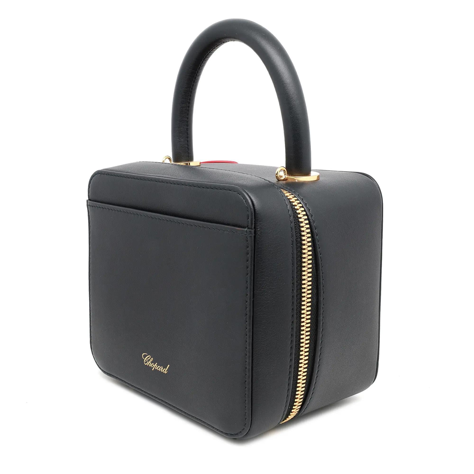 Chopard x Chloë Sevigny Green Carpet Black & Red Leather Shoulder Bag 95000-0980 In New Condition For Sale In New York, NY
