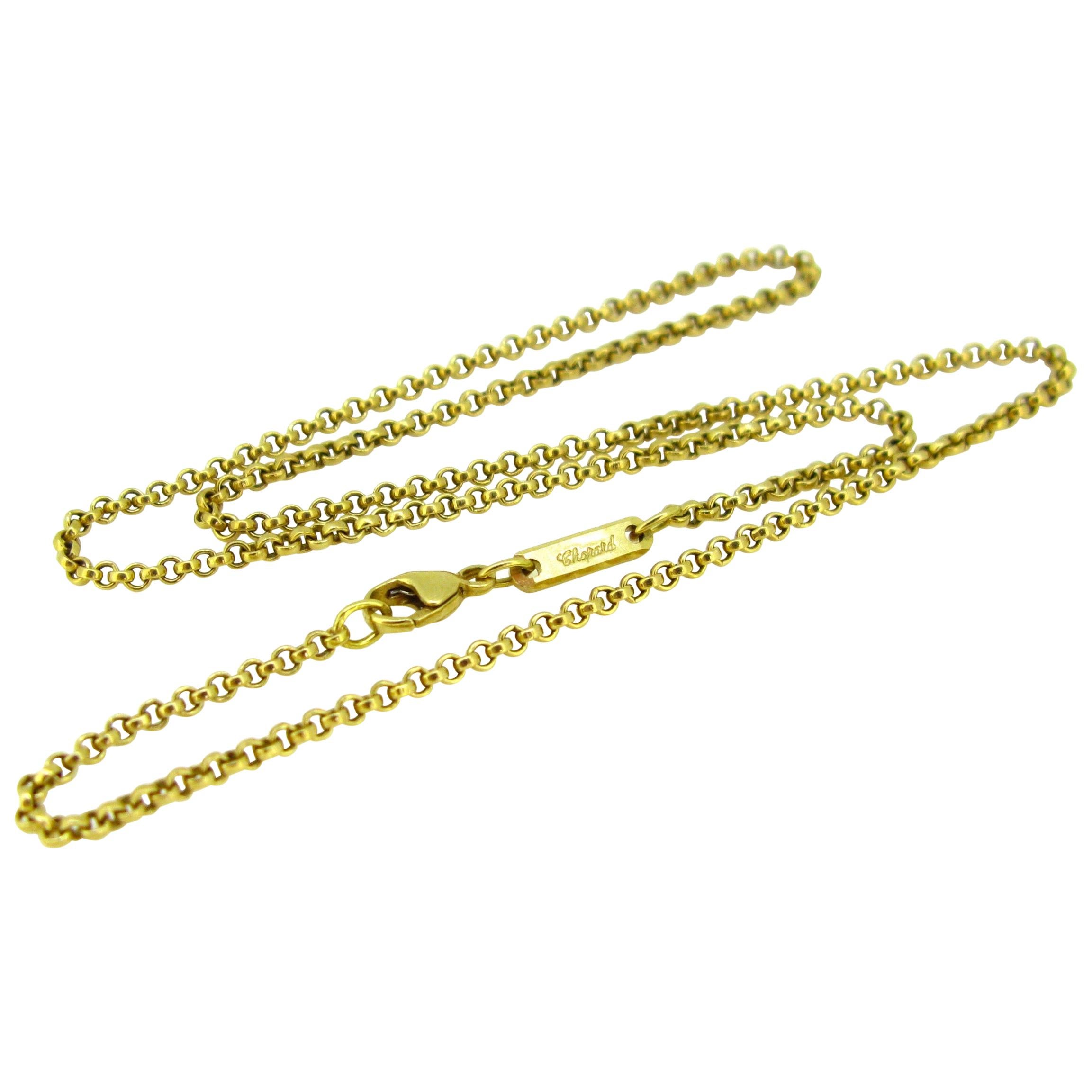 Chopard Yellow Gold Chain Necklace at 1stDibs | chopard gold chain