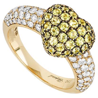 Chopard Yellow Gold Diamond Heart Ring 82/4513-0111 For Sale