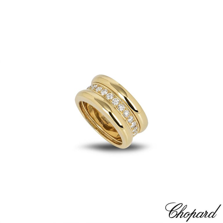 Chopard Yellow Gold Diamond La Strada Ring 82/4069 at 1stDibs