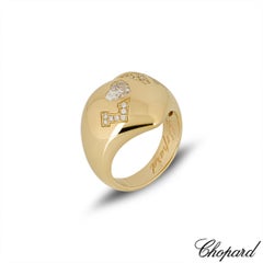 Diamantbesetzter Herz-Love-Ring von Chopard aus Gelbgold