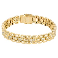 Chopard Bracelet à trois rangées de diamants en or jaune 1,08 carat TDW