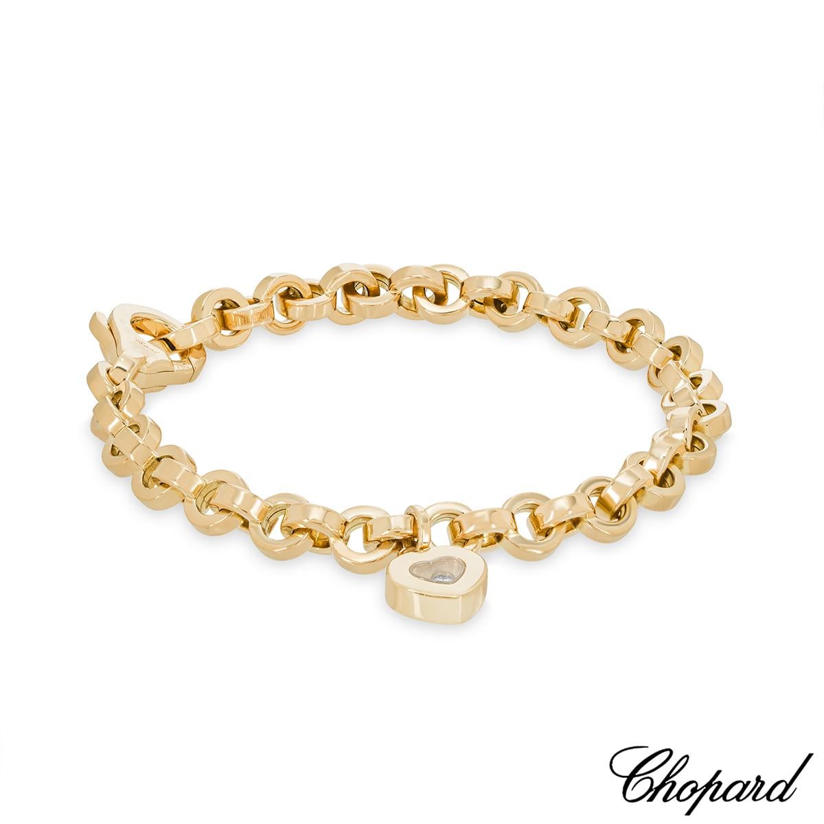 Round Cut Chopard Yellow Gold Happy Diamonds Bracelet 85/3468