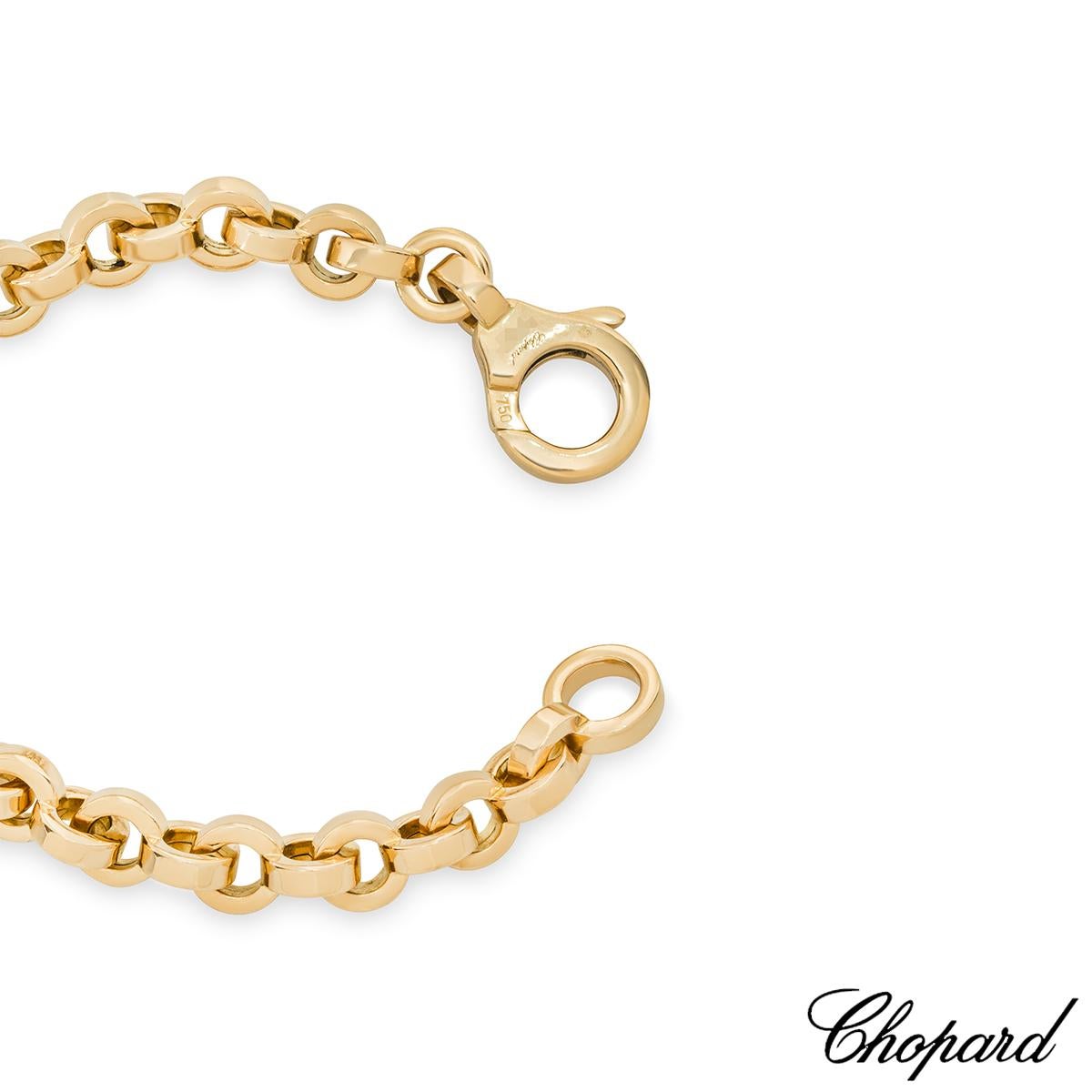 Chopard Yellow Gold Happy Diamonds Bracelet 85/3468 In Excellent Condition In Mayfair, London, London