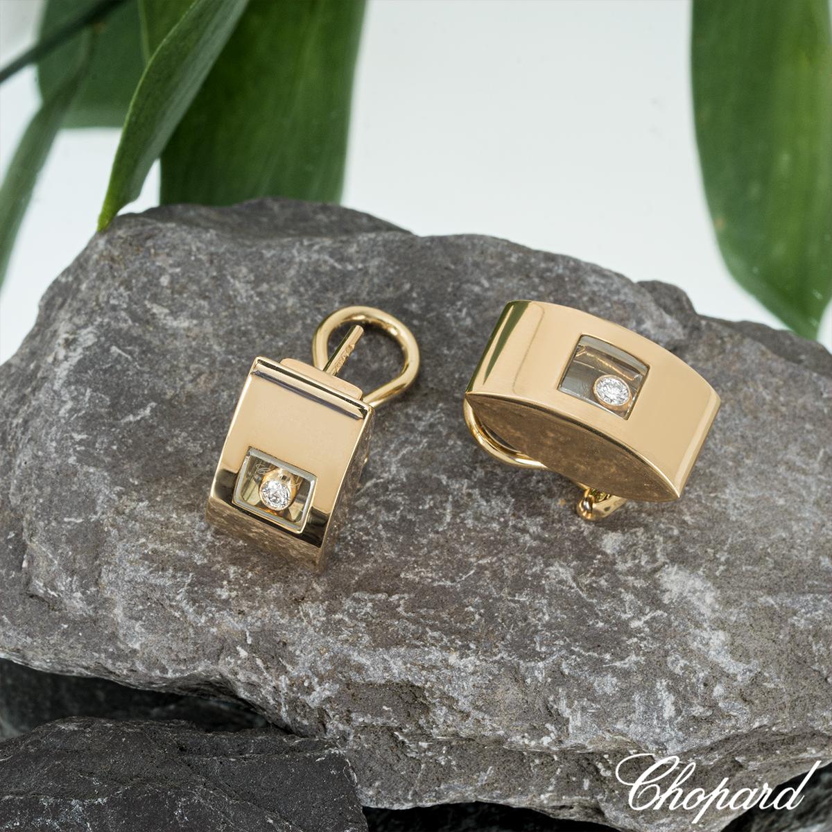 Chopard Yellow Gold Happy Diamonds Earrings 84/3335 2