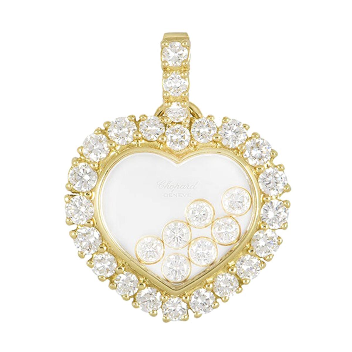 Chopard Yellow Gold Happy Diamonds Heart Pendant