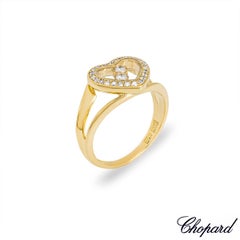 Herzring aus Gelbgold mit Happy Diamonds von Chopard