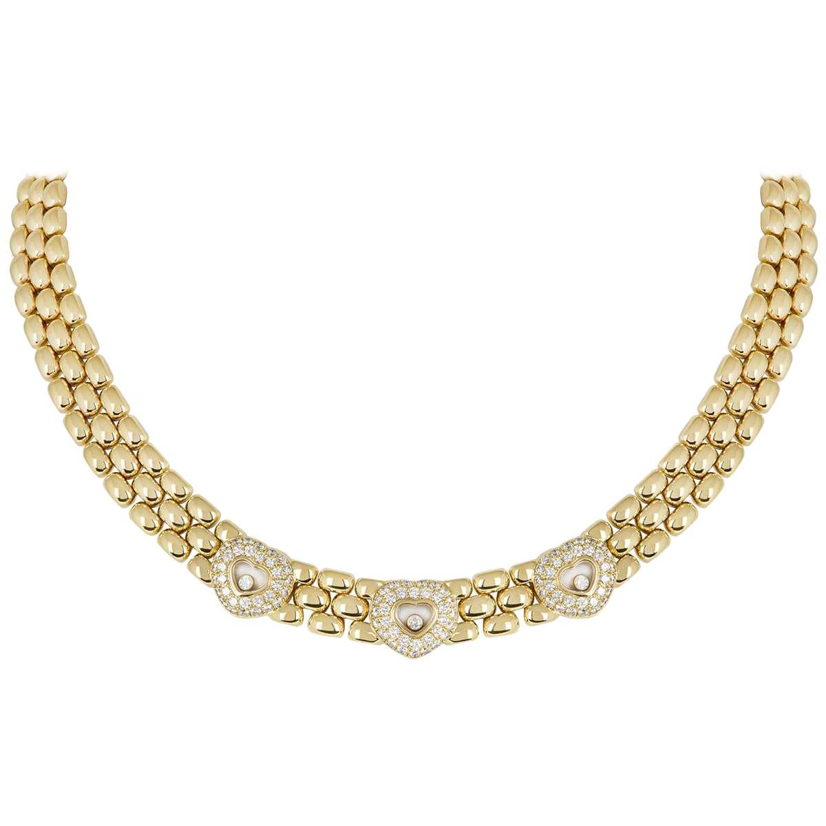Chopard Yellow Gold Happy Diamonds Necklace 81/1006-20