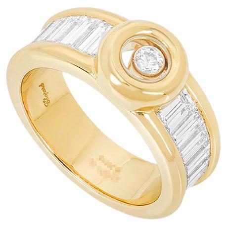 Chopard Yellow Gold Happy Diamonds Ring 82/2211-0107 For Sale
