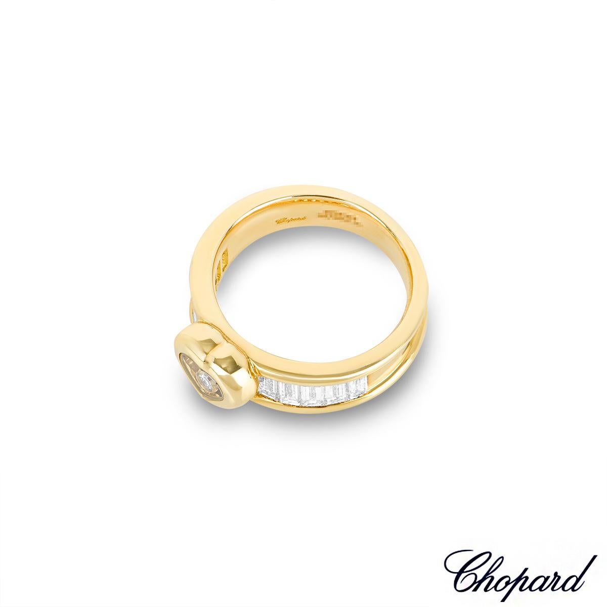 Chopard Yellow Gold Happy Diamonds Ring 82/2853-0111 In New Condition For Sale In London, GB