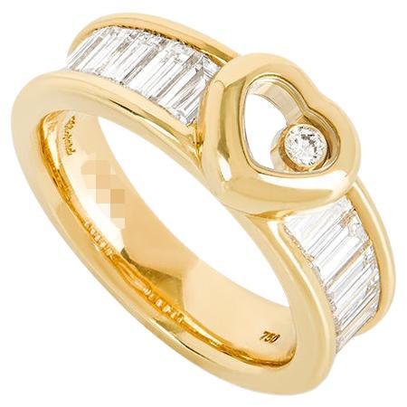 Chopard Yellow Gold Happy Diamonds Ring 82/2853-0111 For Sale