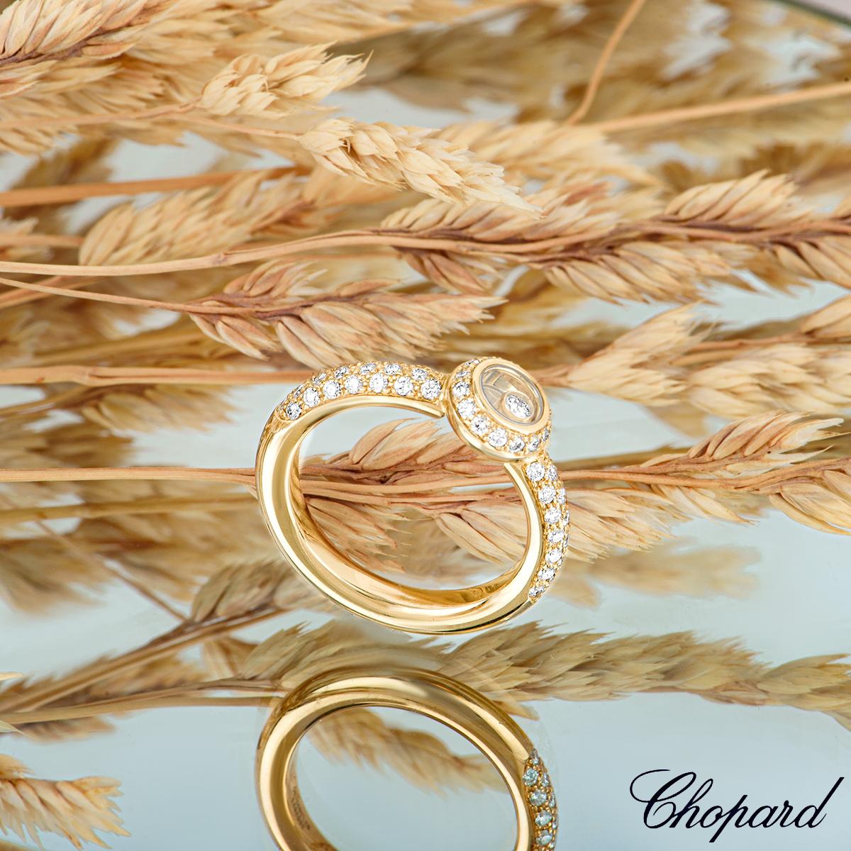 Chopard Happy Diamonds Happy Diamonds Ring 82/2902-0110 aus Gelbgold im Angebot 1