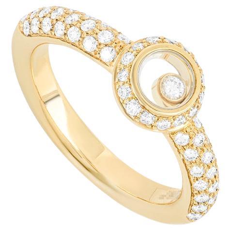 Chopard Yellow Gold Happy Diamonds Ring 82/2902-0110 For Sale