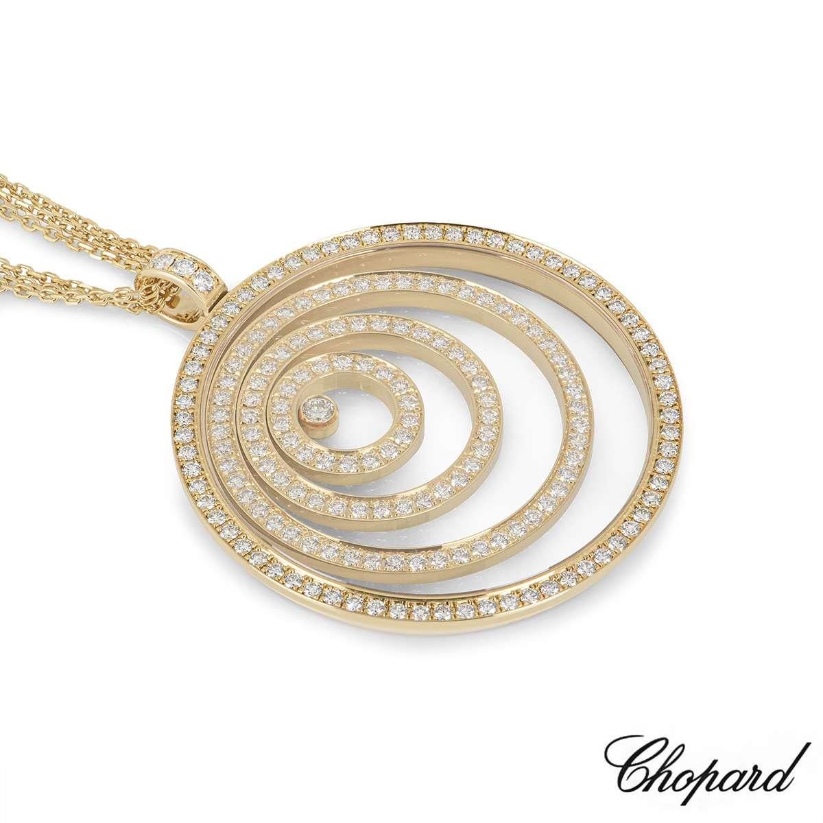 Chopard Yellow Gold Happy Spirit Diamond Pendant 79/5430/0-2 In Excellent Condition In London, GB