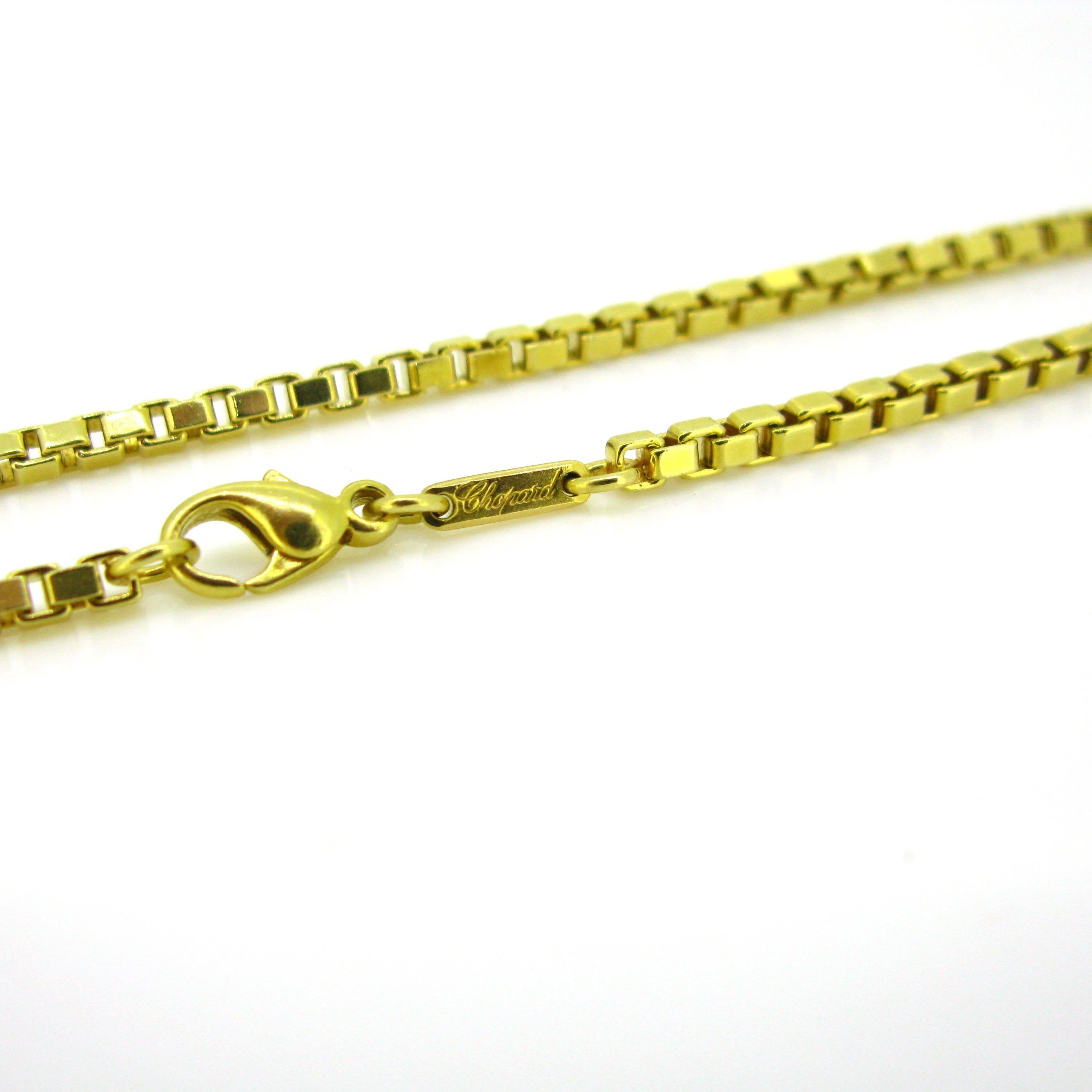 Women's or Men's Chopard Yellow Gold Link Chain Necklace