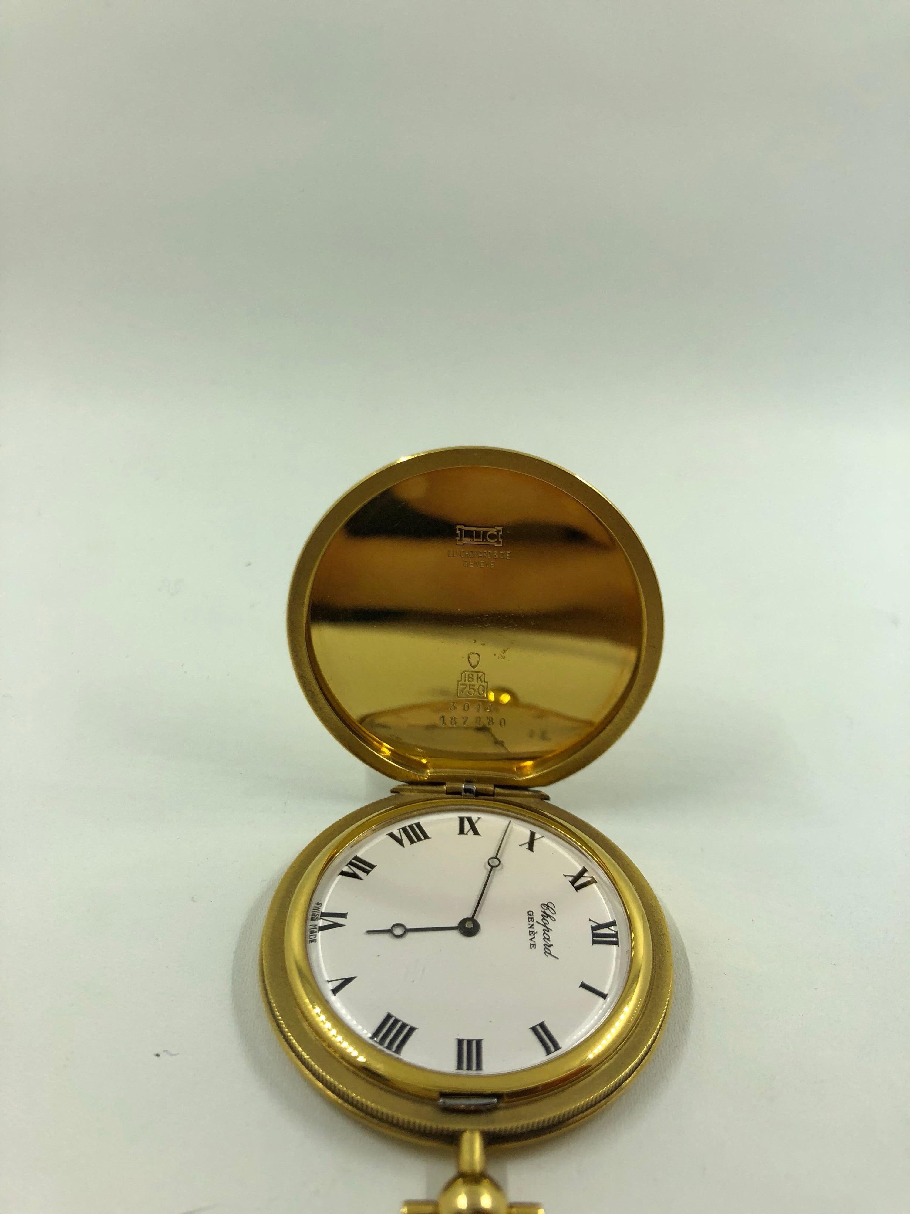 Chopard Yellow Gold manual wind Pocket Watch In New Condition For Sale In Colmar, FR