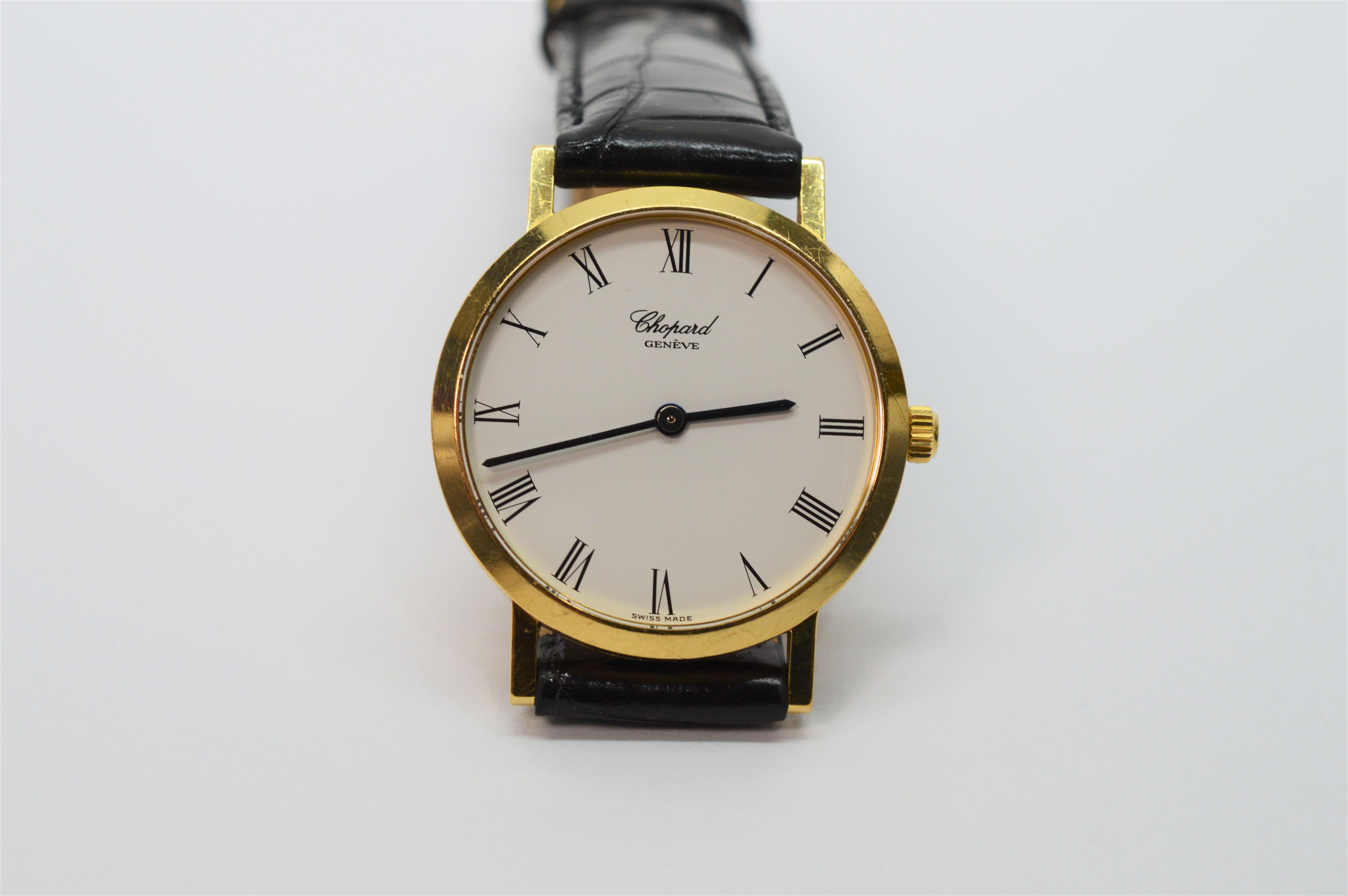 Chopard Yellow Gold Men's Dress Wrist Watch For Sale 4