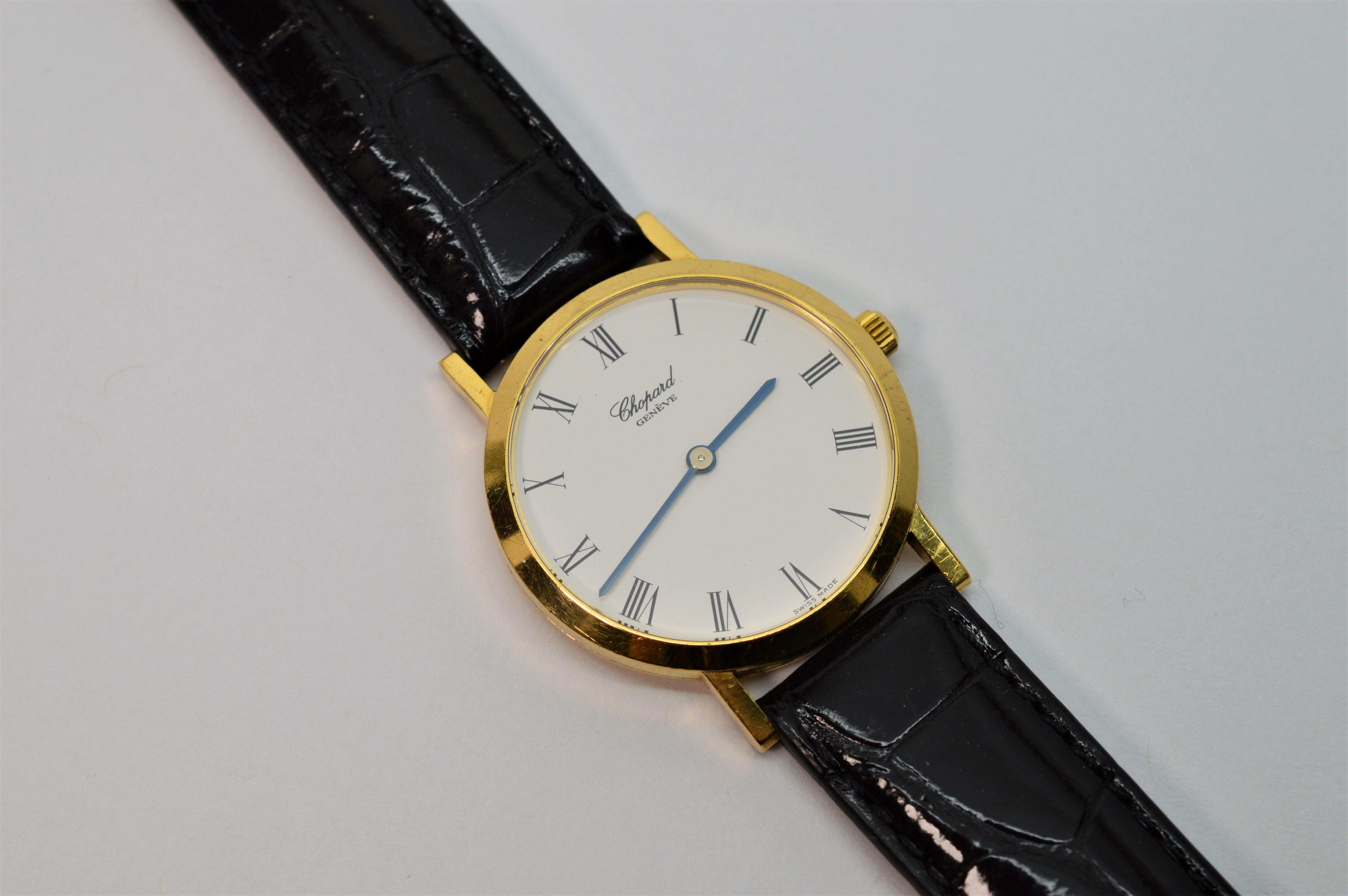 Chopard Yellow Gold Men's Dress Wrist Watch For Sale 6