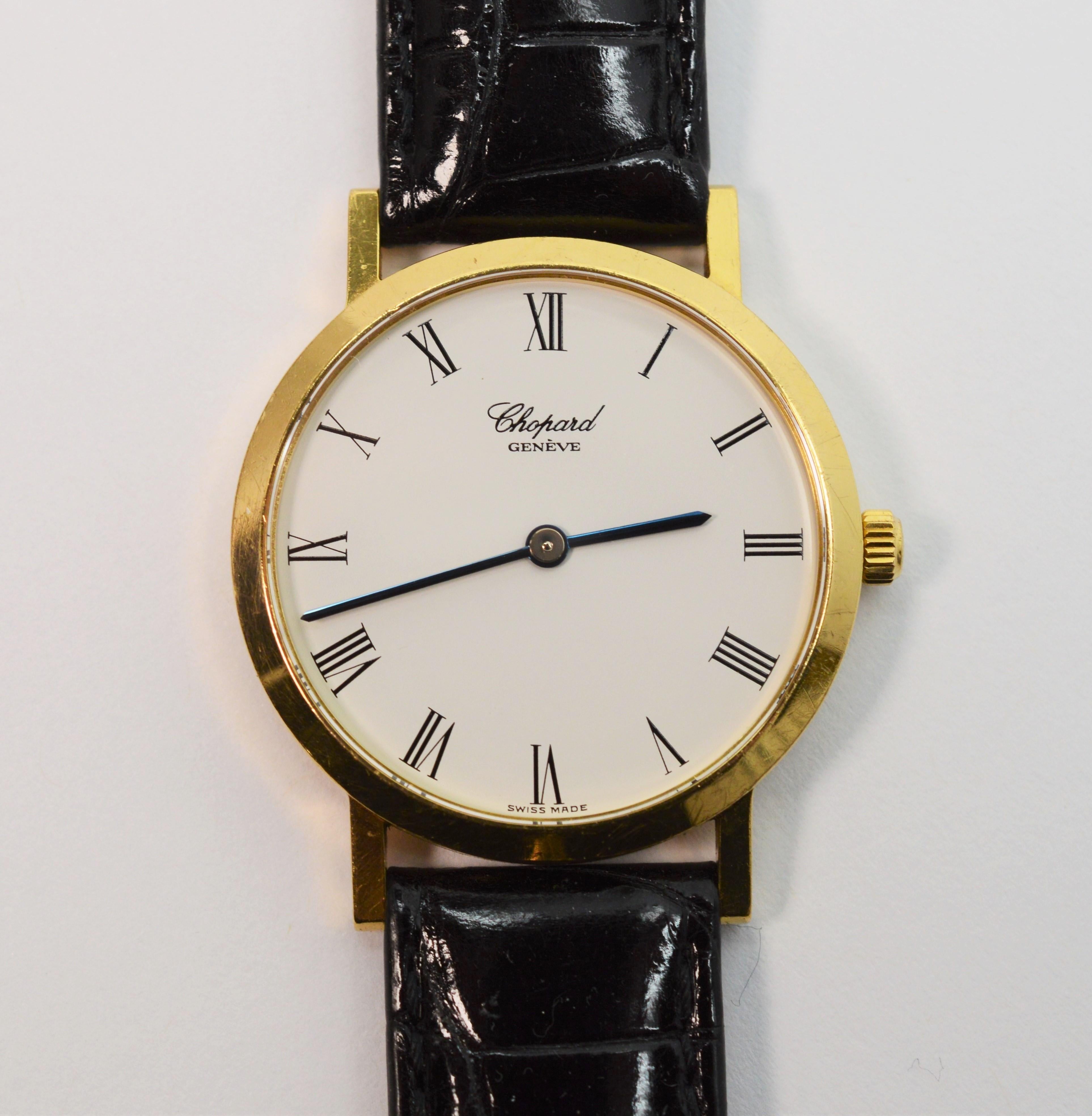 Chopard Montre-bracelet habillée pour homme en or jaune en vente 1